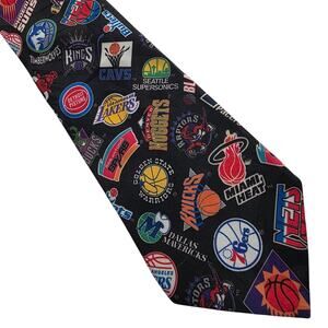 Vintage Surrey 1994 NBA Logos basketball teams tie - 57" - Lakers Knicks Bulls